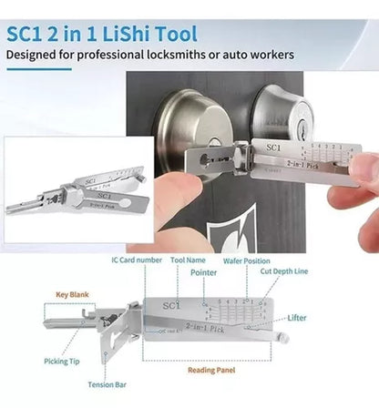 Herramienta de Cerrajero UNIVERSAL 2 en 1